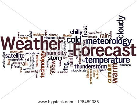 Weather Forecast, Word Cloud Concept 2