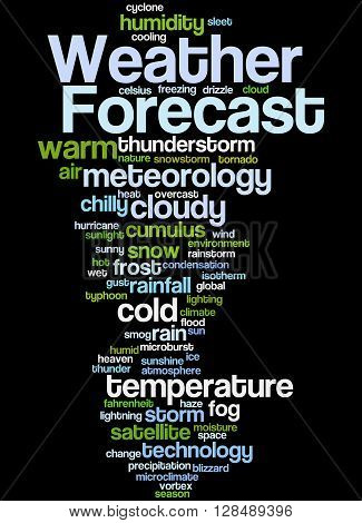 Weather Forecast, Word Cloud Concept 8