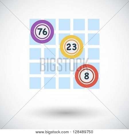 Keno. Flat vector icon for mobile and web applications. Vector illustration.