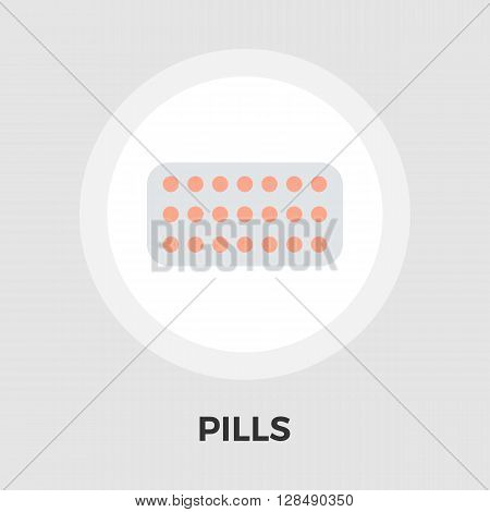 Contraceptive pills icon vector. Flat icon isolated on the white background. Editable EPS file. Vector illustration.