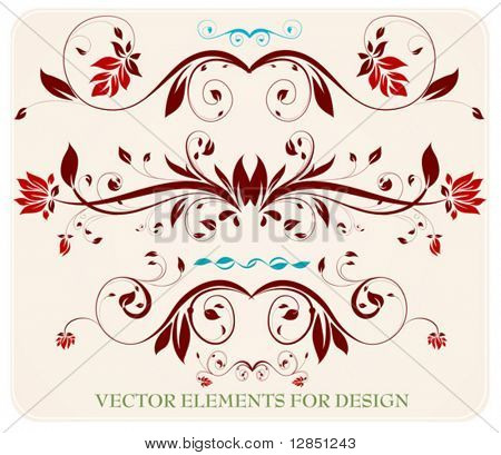 Motivo floreale astratto per il design. Retrò ornamento per lo sfondo.