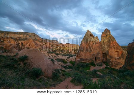 Amazing sunrise in Cappadocia, Turkey