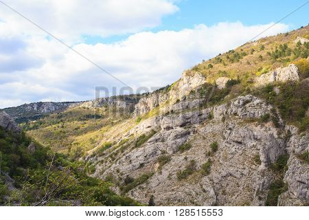 View of Val Rosandra in the Karst region