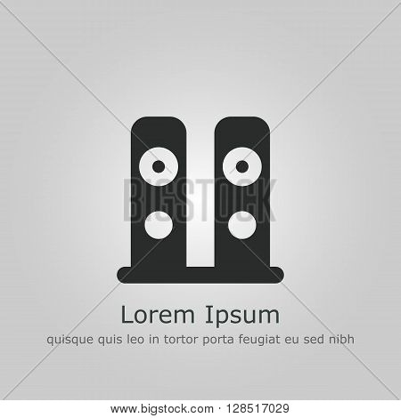 Speakers Icon In Vector Format. Premium Quality Speakers Symbol. Web Graphic Speakers Sign On Grey B