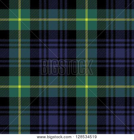 gordon tartan fabric texture plaid pattern seamless.Vector illustration. EPS 10. No transparency. No gradients.
