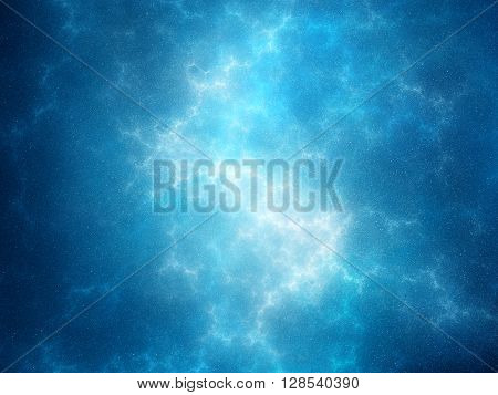 Blue glowing plasma force field in nebula computer generated abstract background