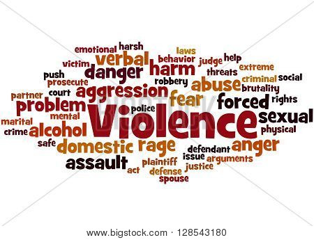 Violence, Word Cloud Concept