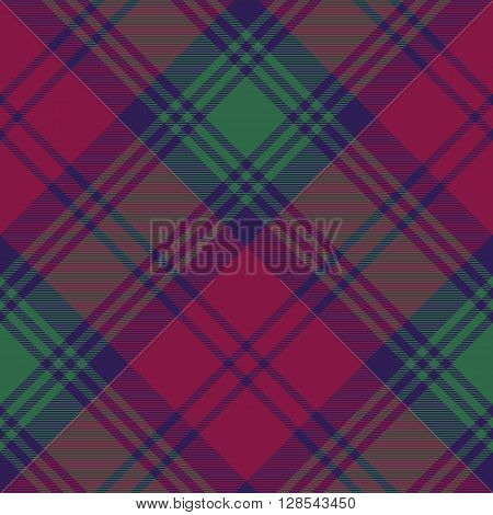 Lindsay tartan fabric texture diagonal pattern seamless.Vector illustration. EPS 10. No transparency. No gradients.