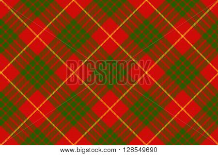 clan cameron tartan diagonal seamless pattern .Vector illustration. EPS 10. No transparency. No gradients.
