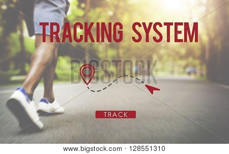 Tracking System Eletronic Fitness Gadget Workout Concept