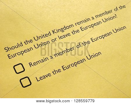 Brexit Referendum In Uk