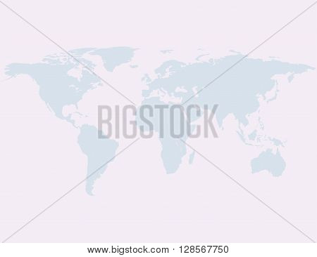 World map with five continents. vector illustration