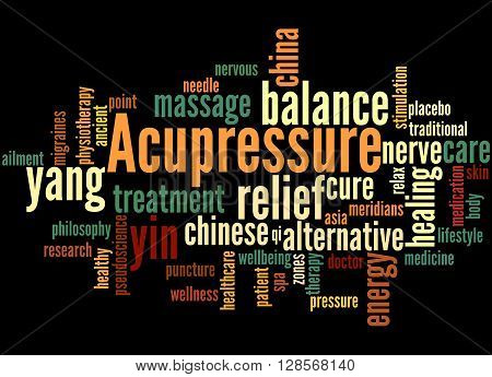 Acupressure, Word Cloud Concept 7