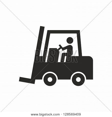 A powered industrial truck used to lift and move materials short distances.