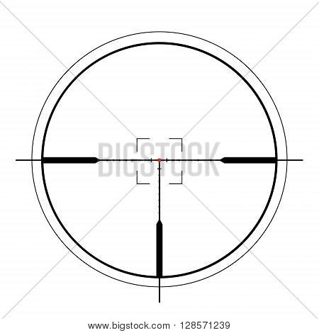 Vector illustration simple sniper crosshair reticle. Crosshair vector icon.