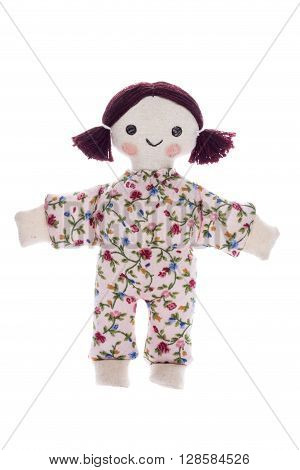 home handicrafts doll on a white background