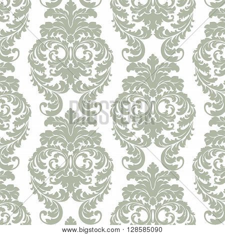 Vector Baroque Luxury Victorian Pattern. Luxury Damask Baroque floral stylish ornament pattern. Pastel beige color