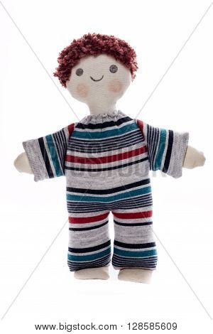 home handicrafts doll on a white background