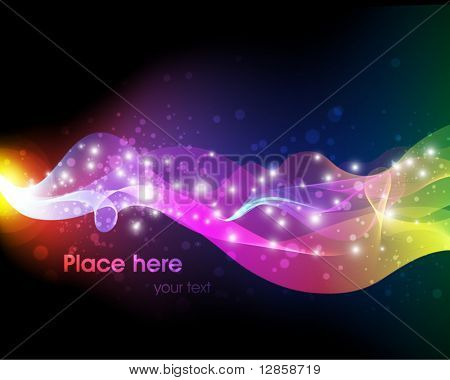 Vector illustration of futuriste rougeoyante abstrait ressemblant à mouvement floue néon c