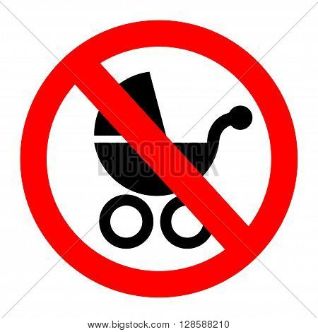 Vector Icon no wheelchair. Vector illustration. prohibits icon