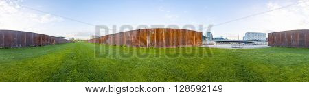 Panorama Of Spreebogen Park In Berlin