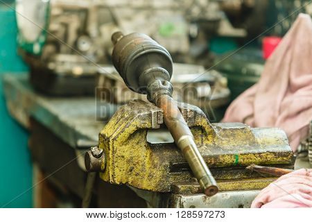 Car Joints In Workshop.
