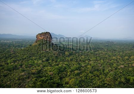 Sigiriya Rock Fortress, seen from Pidurangala Rock, Sri Lanka.
