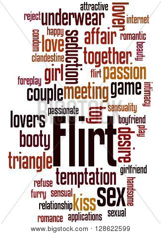 Flirt Word Cloud Image Photo Free Trial Bigstock
