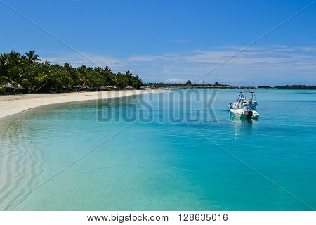 Maldives island - sandy beach and indian ocean