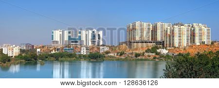 Hitec city is a information technology hub in Hyderabad, India