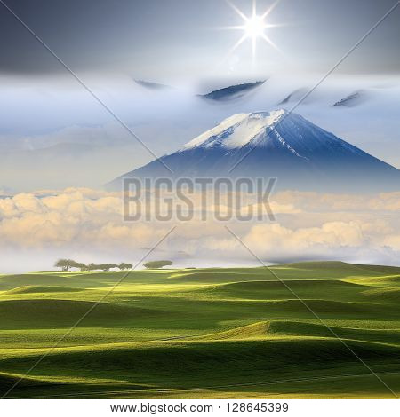 Beautiful Landscape With Nice Background Color