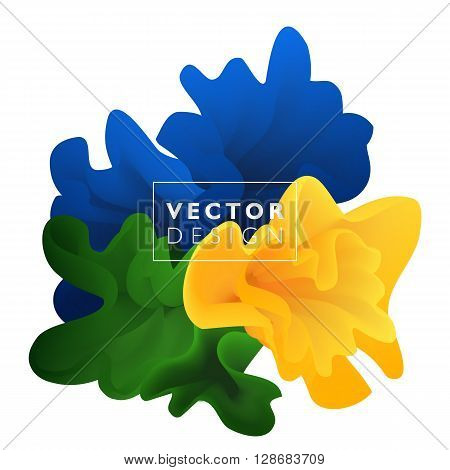 Vector abstract color cloud.  Liquid ink splash. Background for banner, card, poster, web design