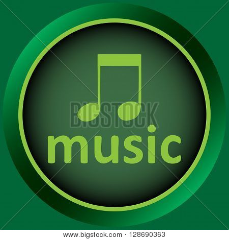 Icon the button with a music note