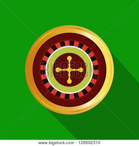 flat poker table. Stock vector. Vector illustration.