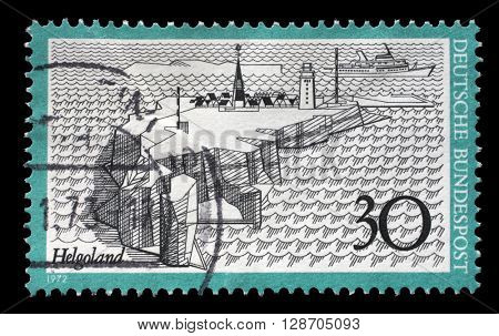 ZAGREB, CROATIA - JULY 03: A stamp printed in Germany shows Helgoland, circa 1977, on July 03, 2014, Zagreb, Croatia