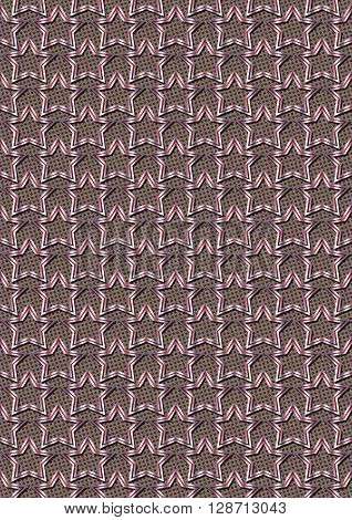 Silver with red stripe stars on a beige seamless halftone background