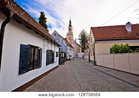 Streets of town Varazdin view northern Croatia
