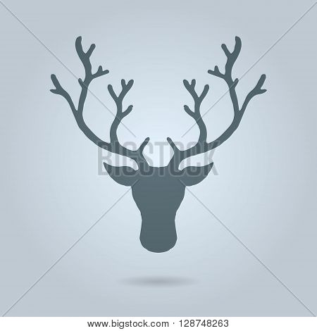 Deer head. Hand drawn vector stock illustration