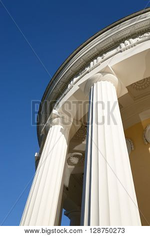Temple of Friendship pavilion in Pavlovsk Park on the outskirts of St. Petersburg Russia.