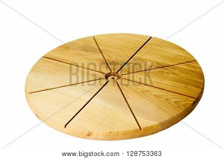 Pure oak cutting board isolated on white