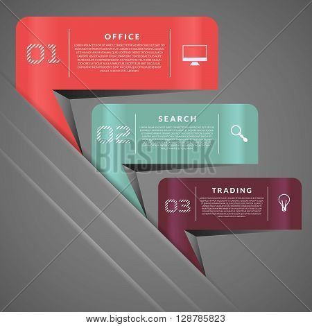 Creatine business banners. Colored banners on a gray background.