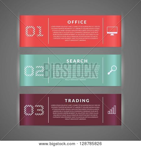 Creatine business banners. Colored banners on a gray background.