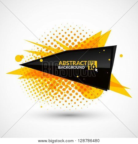 Abstract vector image with a creative coal banner on a light background.