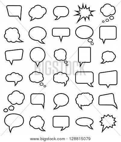 Speech bubble collection on a white background. Vector illustration