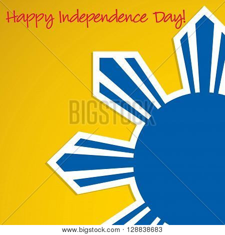 Cut Out Philippine Independence Day Card In Vector Format.