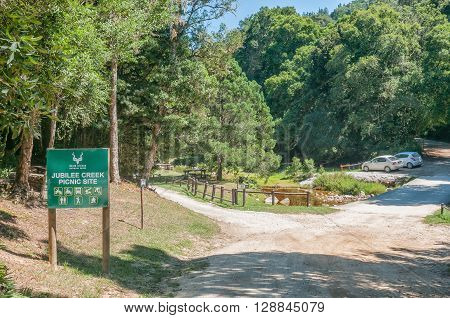 MILLWOOD SOUTH AFRICA - MARCH 4 2016: Jubilee Creek a picnic spot in the Knysna Forest in the Garden Route National Park
