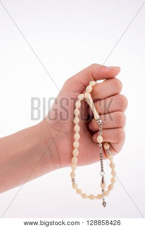 Hand Holding A Tespih