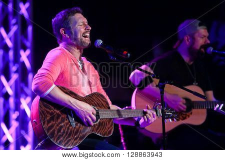 PATCHOGUE, NY-FEB 3: Musician Craig Morgan (L) performs onstage at The Emporium on February 3, 2016 in Patchogue, New York.