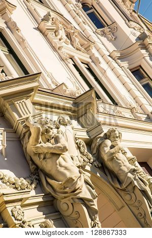 A Historic Architecture in Budapest Hungary Europe.