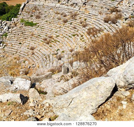 Ruins     From The Hill In Asia Turkey Selge Old Architecture And Nature